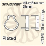 Swarovski Shell Settings (4789/S) 23mm - No Plating