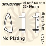 施華洛世奇 羽翼花式石爪托 (4790/S) 23x10mm - 無鍍層
