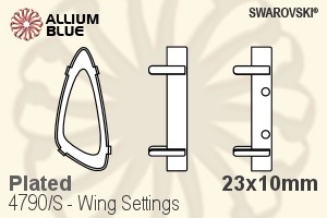 Swarovski Wing Settings (4790/S) 23x10mm - Plated