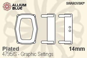 Swarovski Graphic Settings (4795/S) 14mm - Plated - Click Image to Close