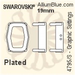 Swarovski Graphic Settings (4795/S) 28mm - No Plating