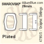Swarovski Graphic Settings (4795/S) 28mm - Plated