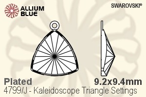 施華洛世奇 Kaleidoscope Triangle花式石爪托 (4799/J) 9.2x9.4mm - 鍍面