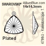 Swarovski Kaleidoscope Triangle Settings (4799/J) 9.2x9.4mm - Plated Unfoiled
