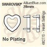 ValueMAX Heart Fancy Stone (VM4827) 27mm - Clear Crystal With Foiling