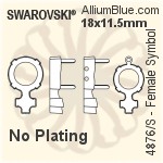 Swarovski Eye Fancy Stone (4775) 18x10.5mm - Crystal Effect With Platinum Foiling