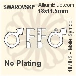 Swarovski Male Symbol Settings (4878/S) 30x19mm - No Plating