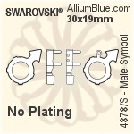 Swarovski Male Symbol Settings (4878/S) 18x11.5mm - No Plating
