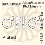 Swarovski Female Symbol Settings (4876/S) 18x11.5mm - Plated