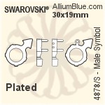 Swarovski Male Symbol Settings (4878/S) 30x19mm - Plated