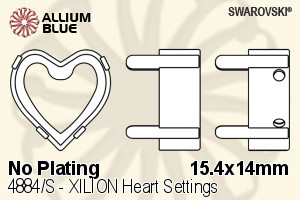 Swarovski XILION Heart Settings (4884/S) 15.4x14mm - No Plating