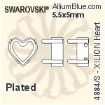 Swarovski XILION Heart Settings (4884/S) 15.4x14mm - Plated
