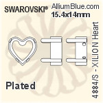Swarovski XILION Heart Settings (4884/S) 6.6x6mm - Plated