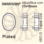 Swarovski Kaputt Oval Settings (4921/S) 29x22.5mm - Plated