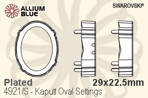 Swarovski Kaputt Oval Settings (4921/S) 29x22.5mm - Plated - Click Image to Close