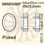 Swarovski Kaputt Oval Settings (4921/S) 23x18mm - Plated