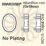 Swarovski Kaputt Oval Settings (4921/S) 29x22.5mm - Plated