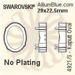 Swarovski Kaputt Oval Settings (4921/S) 23x18mm - Plated