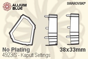 Swarovski Kaputt Settings (4923/S) 38x33mm - No Plating - Haga Click en la Imagen para Cerrar