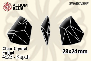 Swarovski Kaputt Fancy Stone (4923) 28x24mm - Clear Crystal With Platinum Foiling - Click Image to Close