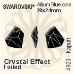 Swarovski Kaputt Fancy Stone (4923) 28x24mm - Clear Crystal With Platinum Foiling