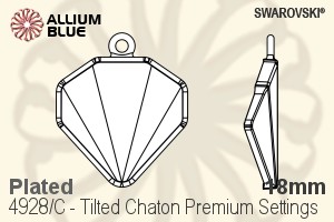 施华洛世奇 Tilted 钻石形尖底石 Premium花式石爪托 (4928/C) 18mm - 镀面