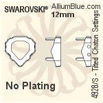 Swarovski Tilted Chaton Settings (4928/S) 12mm - Plated