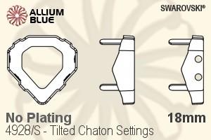 スワロフスキー Tilted チャトンファンシーストーン石座 (4928/S) 18mm - メッキなし - ウインドウを閉じる