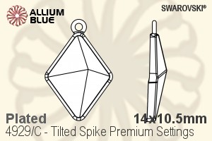 施华洛世奇 Tilted Spike Premium花式石爪托 (4929/C) 14x10.5mm - 镀面