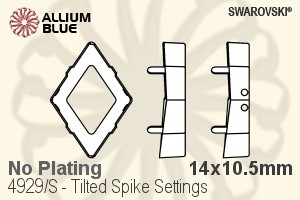 Swarovski Tilted Spike Settings (4929/S) 14x10.5mm - No Plating - Haga Click en la Imagen para Cerrar