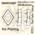 Swarovski Tilted Spike Settings (4929/S) 14x10.5mm - Plated