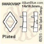 Swarovski Tilted Spike Settings (4929/S) 24x17mm - No Plating