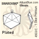Swarovski Tilted Dice Premium Settings (4933/C) 27mm - Plated