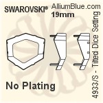Swarovski Tilted Dice Settings (4933/S) 27mm - No Plating