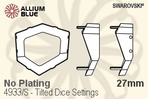 施華洛世奇 Tilted Dice花式石爪托 (4933/S) 27mm - 無鍍層