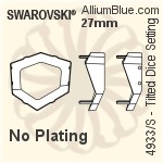 Swarovski Tilted Dice Settings (4933/S) 19mm - No Plating