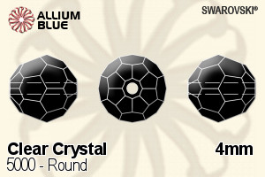 Swarovski Round Bead (5000) 4mm - Clear Crystal - Haga Click en la Imagen para Cerrar