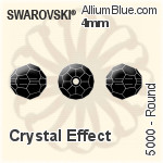 施華洛世奇 圓形 串珠 (5000) 4mm - 白色（半塗層）