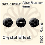 施華洛世奇 圓形 串珠 (5000) 5mm - 白色（半塗層）