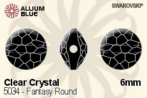 Swarovski Fantasy Round Bead (5034) 6mm - Clear Crystal - Haga Click en la Imagen para Cerrar