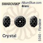 施华洛世奇 圆拱形 熨底平底石 (2080/4) SS34 - 颜色（半涂层） 铝质水银底