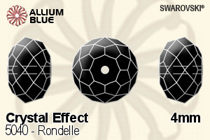 施華洛世奇 Rondelle 串珠 (5040) 4mm - 白色（半塗層）