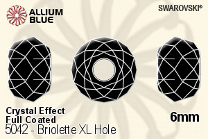 スワロフスキー Briolette XL Hole ビーズ (5042) 6mm - クリスタル エフェクト (Full Coated)