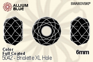 施华洛世奇 Briolette XL Hole 串珠 (5042) 6mm - 颜色 (Full Coated)