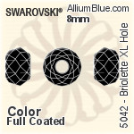 Swarovski Briolette XL Hole Bead (5042) 8mm - Crystal Effect (Full Coated)