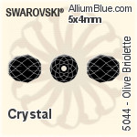 施華洛世奇 Olive Briolette 串珠 (5044) 7x6mm - 透明白色