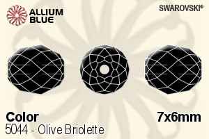 スワロフスキー Olive Briolette ビーズ (5044) 7x6mm - カラー