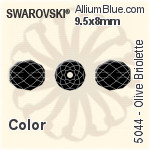 Swarovski Olive Briolette Bead (5044) 5x4mm - Crystal Effect