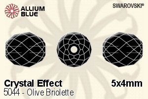 スワロフスキー Olive Briolette ビーズ (5044) 5x4mm - クリスタル エフェクト - ウインドウを閉じる