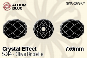 施華洛世奇 Olive Briolette 串珠 (5044) 7x6mm - 白色（半塗層） - 關閉視窗 >> 可點擊圖片